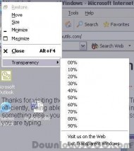 Transparent Windows screenshot